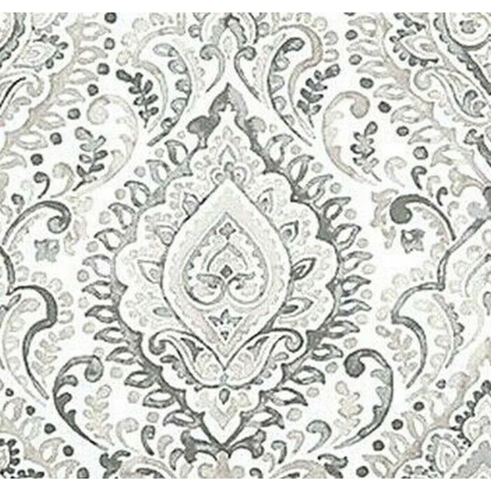 Watercolor Damask Indoor Outdoor Placemats Set of 4 Gray Paisley Beach Summer